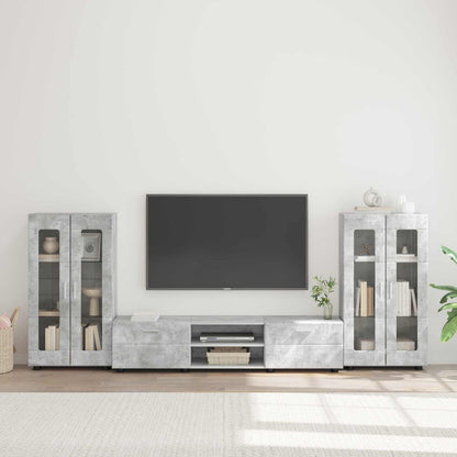 vidaXL TV Cabinet Set FLORIN 3 pcs 150 x 39 x 30 cm Concrete Grey