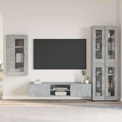 vidaXL TV Cabinet Set FLORIN 3 pcs 150 x 39 x 30 cm Concrete Grey