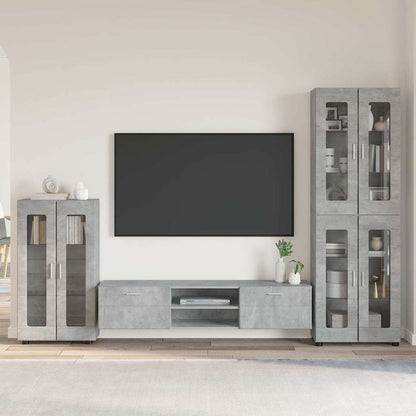 vidaXL TV Cabinet Set FLORIN 3 pcs 150 x 39 x 30 cm Concrete Grey