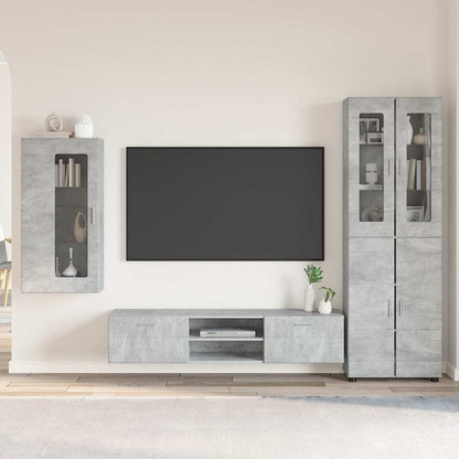vidaXL TV Cabinet Set FLORIN 3 pcs 150 x 39 x 30 cm Concrete Grey