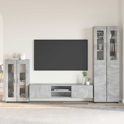 vidaXL TV Cabinet Set FLORIN 3 pcs 150 x 39 x 30 cm Concrete Grey