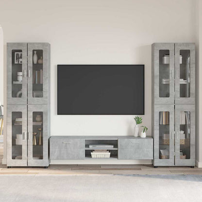 vidaXL TV Cabinet Set FLORIN 3 pcs 150 x 39 x 30 cm Concrete Grey