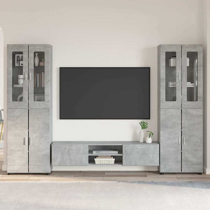 vidaXL TV Cabinet Set FLORIN 3 pcs 150 x 39 x 30 cm Concrete Grey
