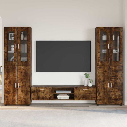 vidaXL TV Cabinet Set FLORIN 3 pcs 150 x 39 x 30 cm Smoked Oak