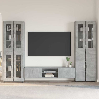 vidaXL TV Cabinet Set FLORIN 3 pcs 150 x 39 x 30 cm Concrete Grey