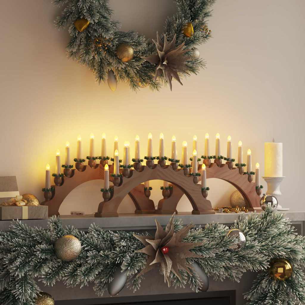 Christmas Candle Arch with 10 LED Candles LEDs Warm White Natural