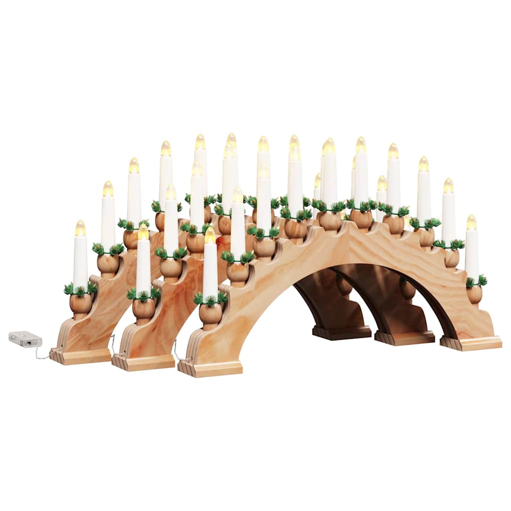 Christmas Candle Arch with 10 LED Candles LEDs Warm White Natural