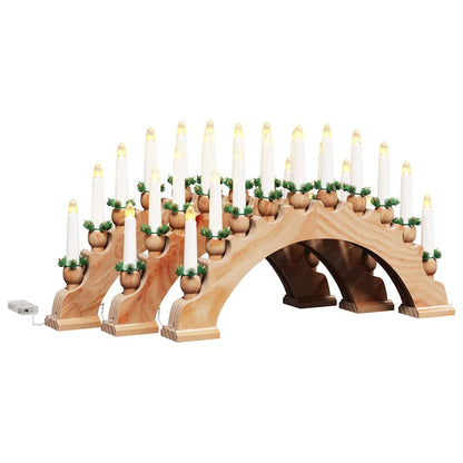 Christmas Candle Arch with 10 LED Candles LEDs Warm White Natural