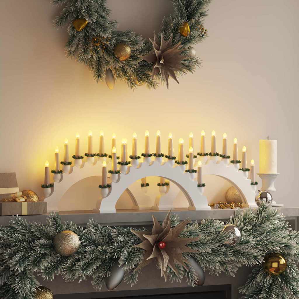 Christmas Candle Arch with 10 LED Candles LEDs Warm White White