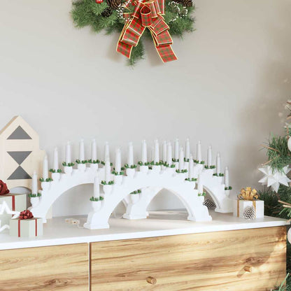 Christmas Candle Arch with 10 LED Candles LEDs Warm White White