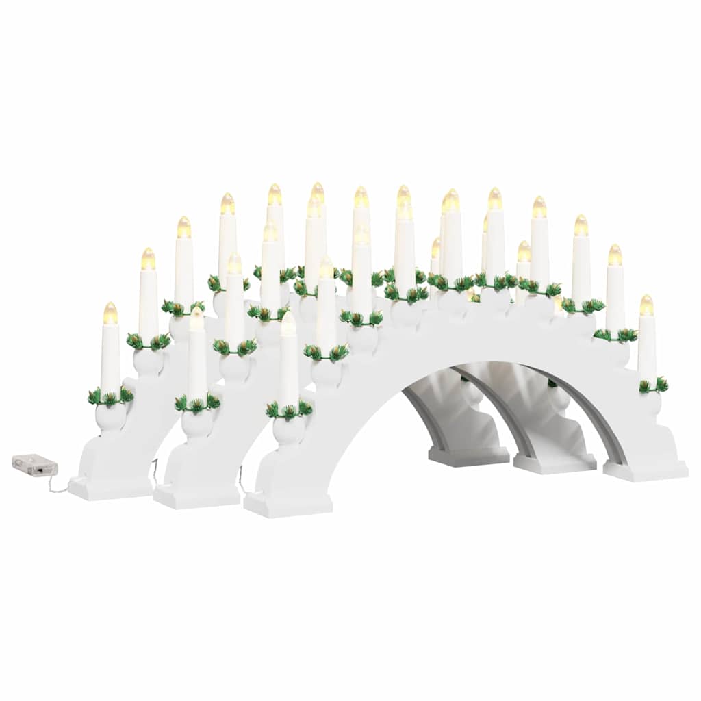 Christmas Candle Arch with 10 LED Candles LEDs Warm White White