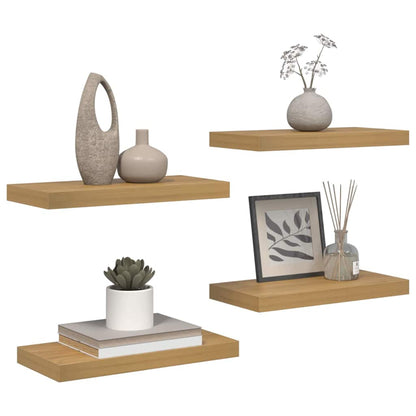 vidaXL Wall Shelf 4 pcs Brown 50 x 23.5 x 3.8 cm Engineered Wood 3