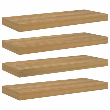 vidaXL Wall Shelf 4 pcs Brown 60 x 23.5 x 3.8 cm Engineered Wood 2