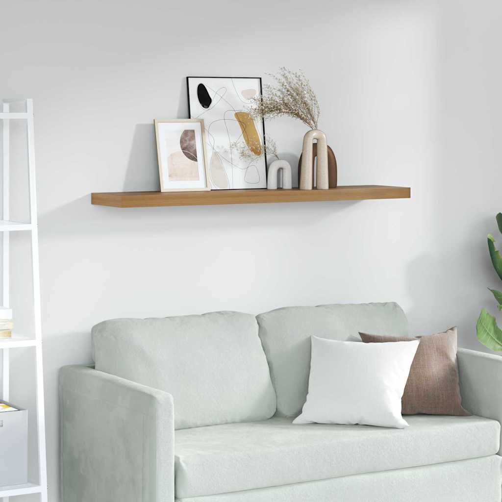 vidaXL Wall Shelf Wall-Mounted Brown 120 x 23.5 x 3.8 cm 1