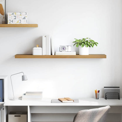 vidaXL Wall Shelf Wall-Mounted Brown 120 x 23.5 x 3.8 cm 4