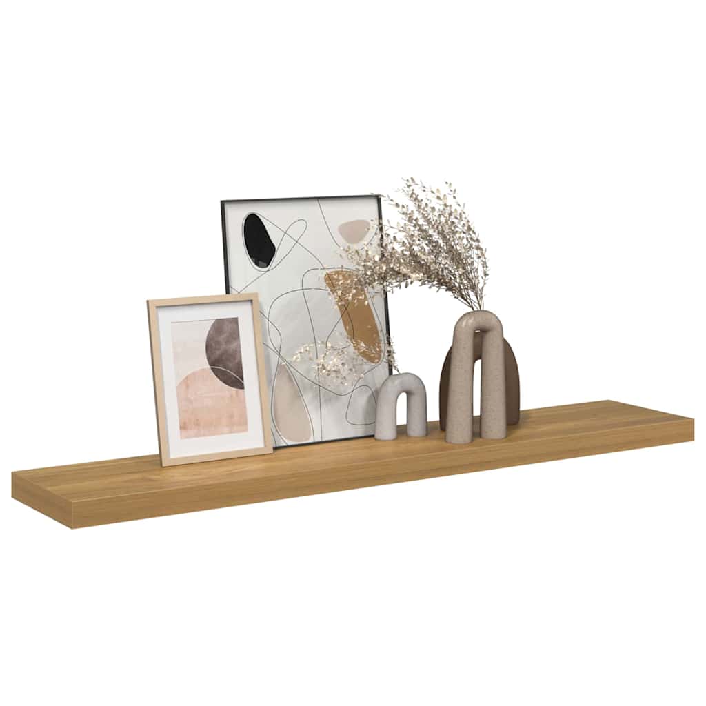 vidaXL Wall Shelf Wall-Mounted Brown 120 x 23.5 x 3.8 cm 3