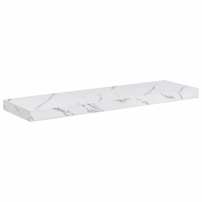 vidaXL Wall Shelf 4 pcs White Marble 90 x 23.5 x 3.8 cm 6
