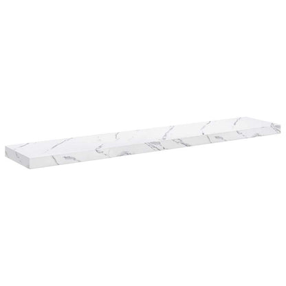 vidaXL Wall Shelf 2 pcs White Marble 120 x 23.5 x 3.8 cm 6