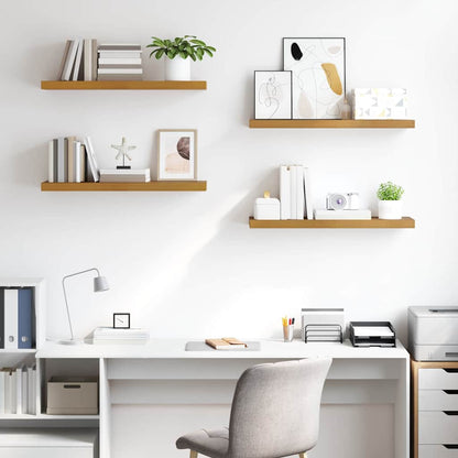 vidaXL Wall Shelf 4 pcs Beige 90 x 23.5 x 3.8 cm Engineered Wood 4