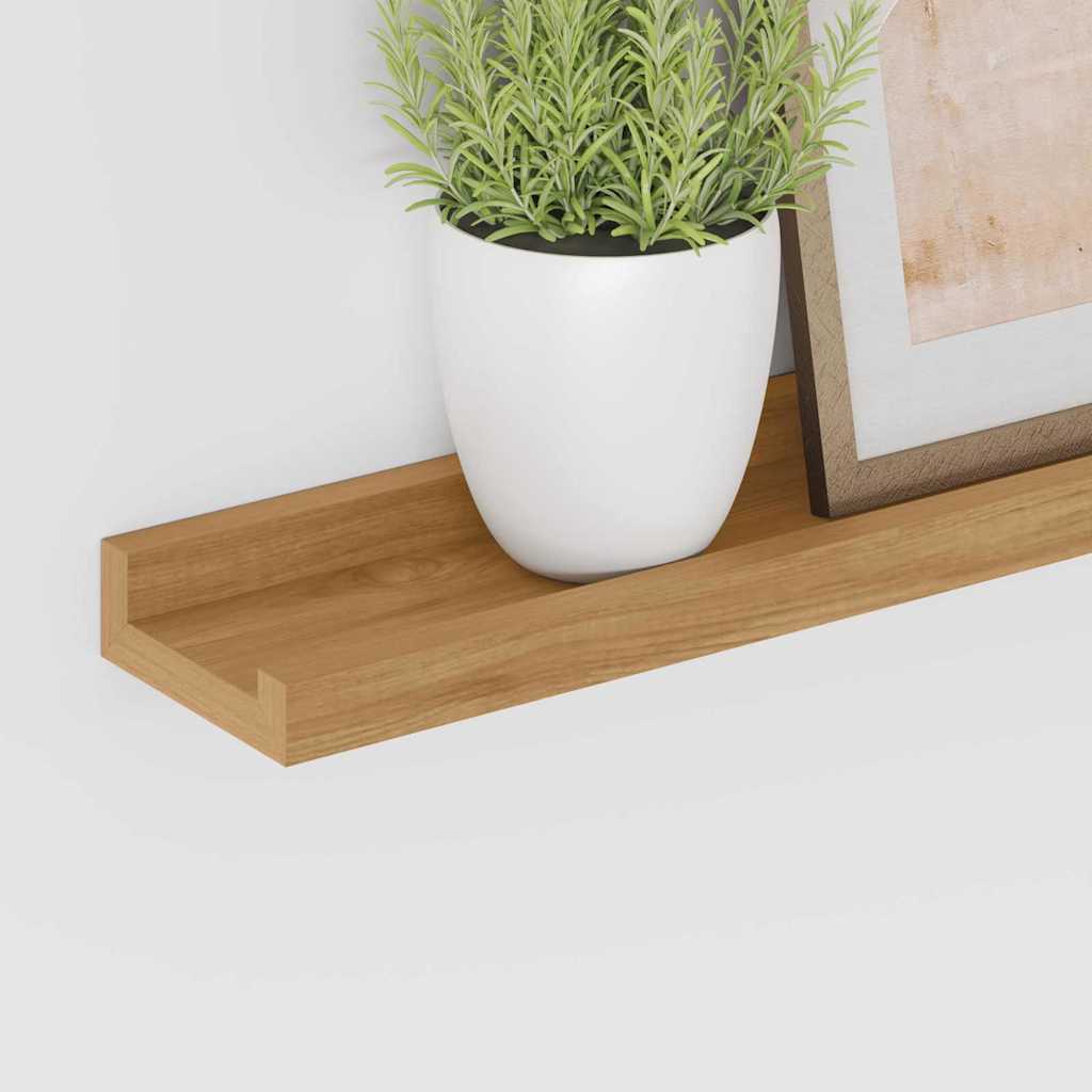 vidaXL Wall Shelf 4 pcs Brown 115 x 9 x 3 cm Engineered Wood 5