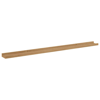 vidaXL Wall Shelf 4 pcs Brown 115 x 9 x 3 cm Engineered Wood 6