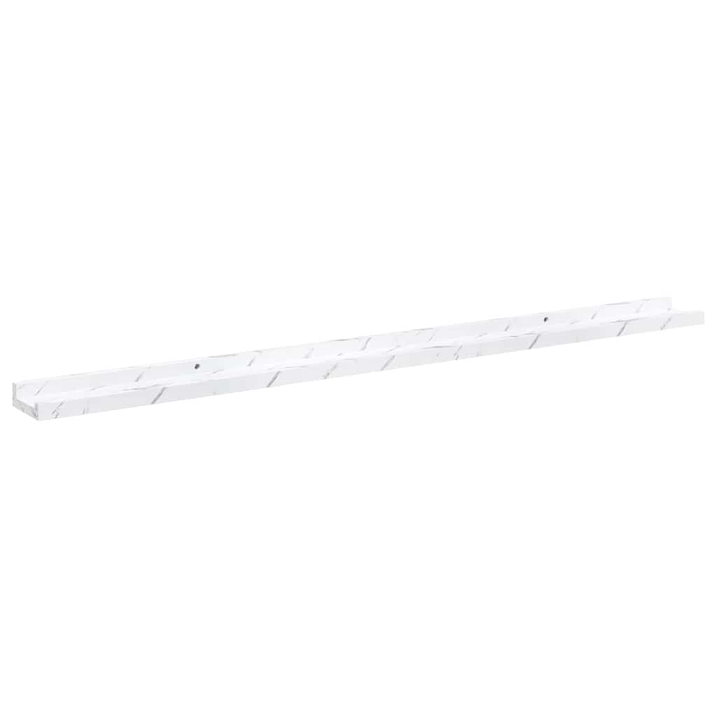 vidaXL Wall Shelf 4 pcs White Marble 115 x 9 x 3 cm Engineered Wood 6