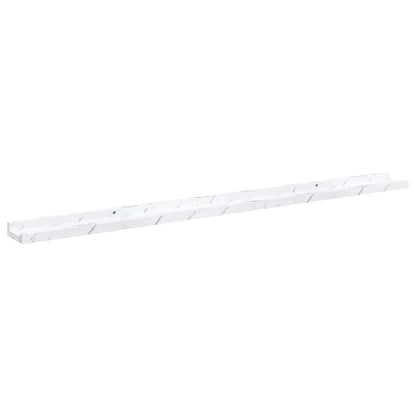 vidaXL Wall Shelf 4 pcs White Marble 115 x 9 x 3 cm Engineered Wood 6