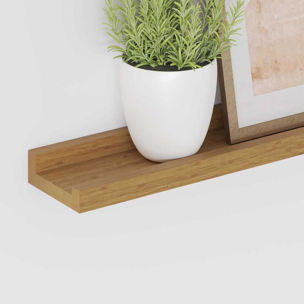 vidaXL Wall Shelf 4 pcs Beige 100 x 9 x 3 cm Engineered Wood 5