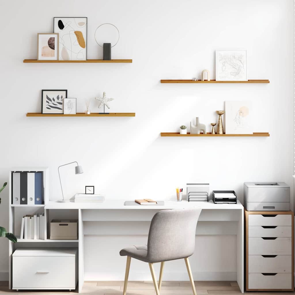 vidaXL Wall Shelf 4 pcs Beige 100 x 9 x 3 cm Engineered Wood 4