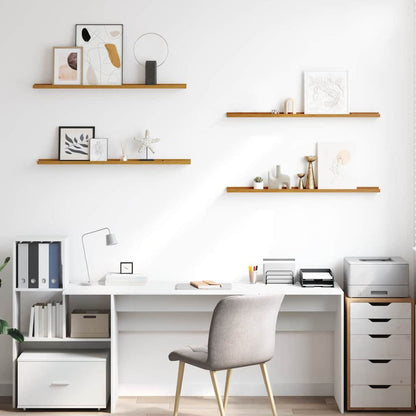 vidaXL Wall Shelf 4 pcs Beige 100 x 9 x 3 cm Engineered Wood 4