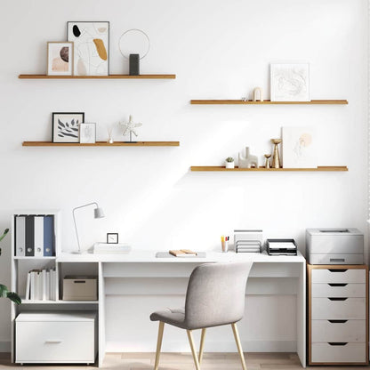 vidaXL Wall Shelf 4 pcs Beige 115 x 9 x 3 cm Engineered Wood 4