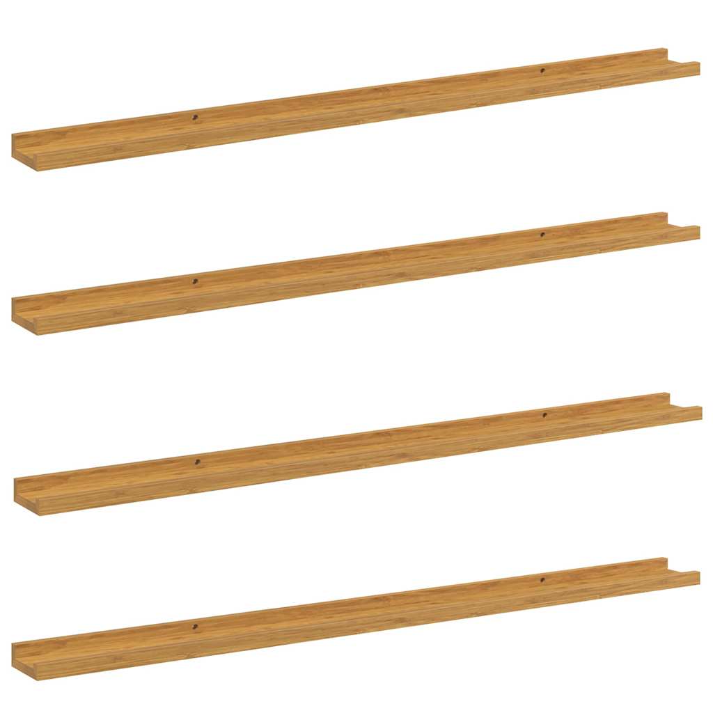 vidaXL Wall Shelf 4 pcs Beige 115 x 9 x 3 cm Engineered Wood 2