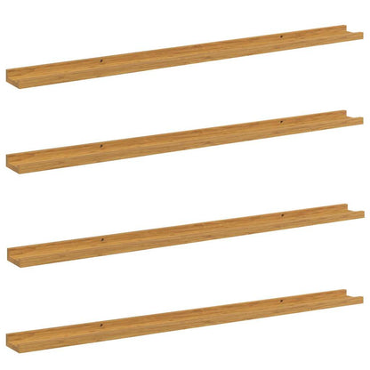 vidaXL Wall Shelf 4 pcs Beige 115 x 9 x 3 cm Engineered Wood 2