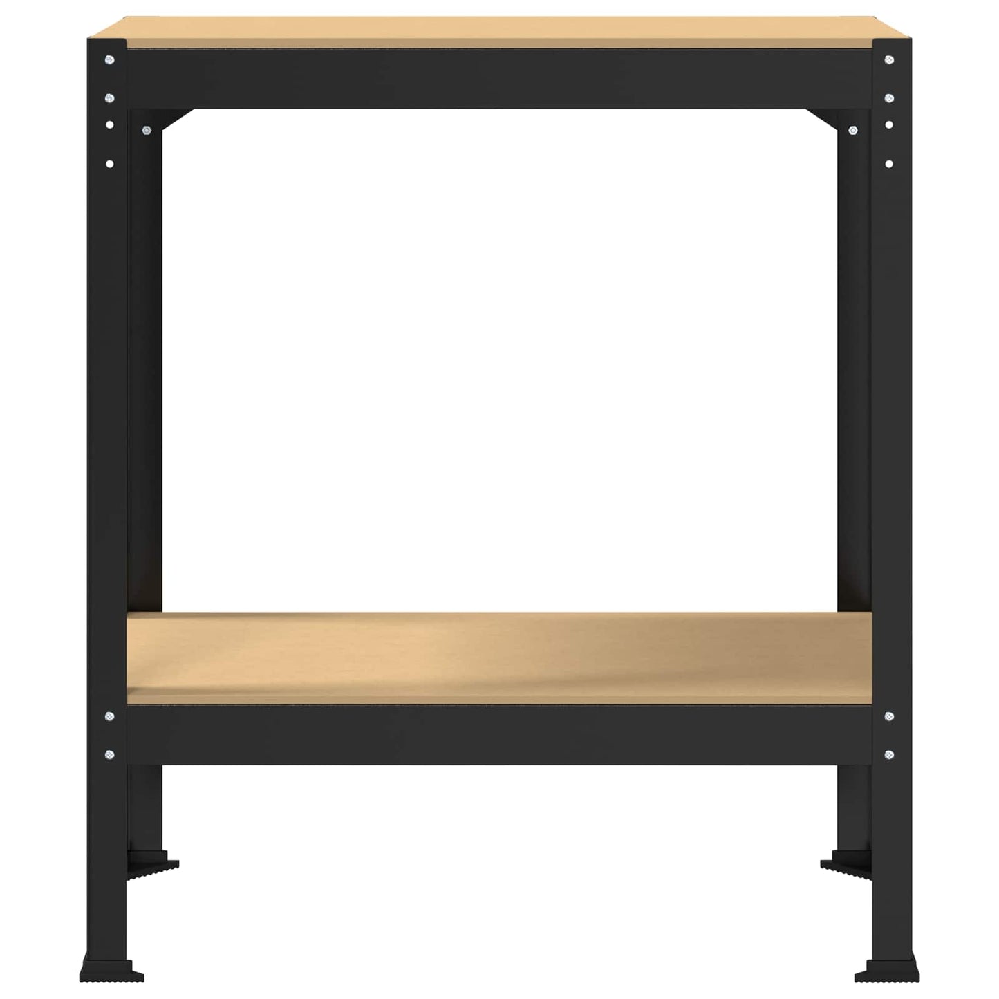 vidaXL Workbench Black 81 x 41 x 91 cm Engineered Wood and Metal 5