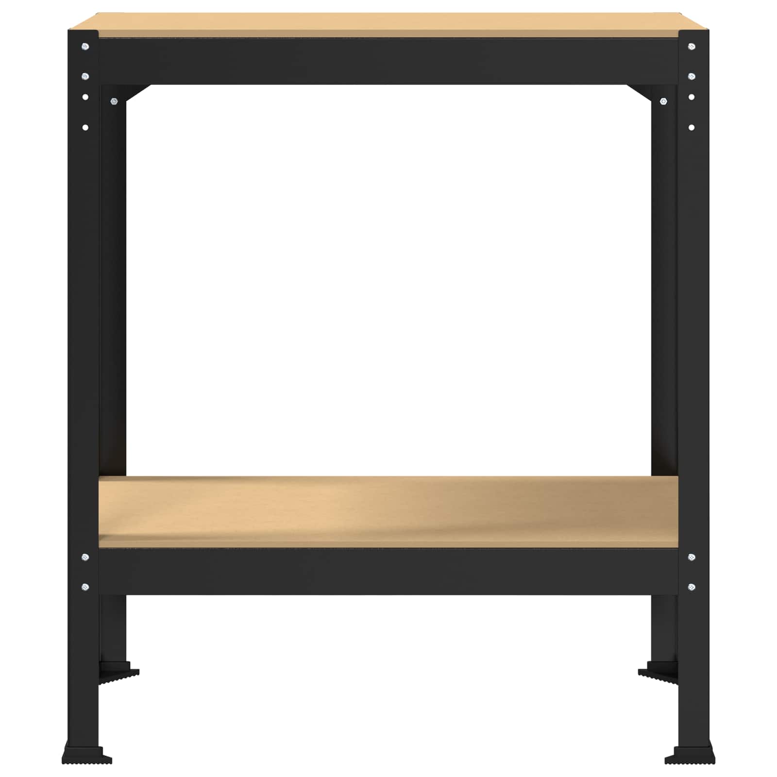vidaXL Workbench Black 81 x 41 x 91 cm Engineered Wood and Metal 5