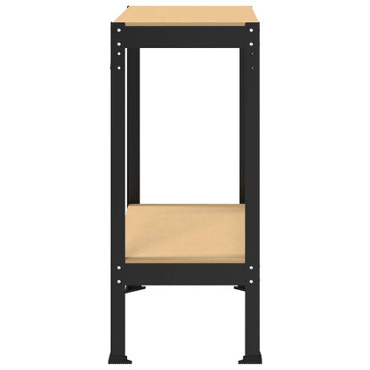 vidaXL Workbench Black 81 x 41 x 91 cm Engineered Wood and Metal 6