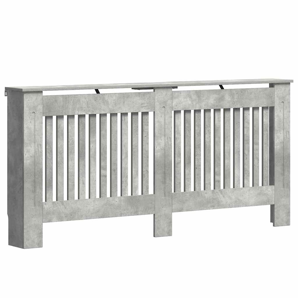 vidaXL Radiator Cover Concrete Grey 172 x 19 x 81.5 cm Engineered Wood 2