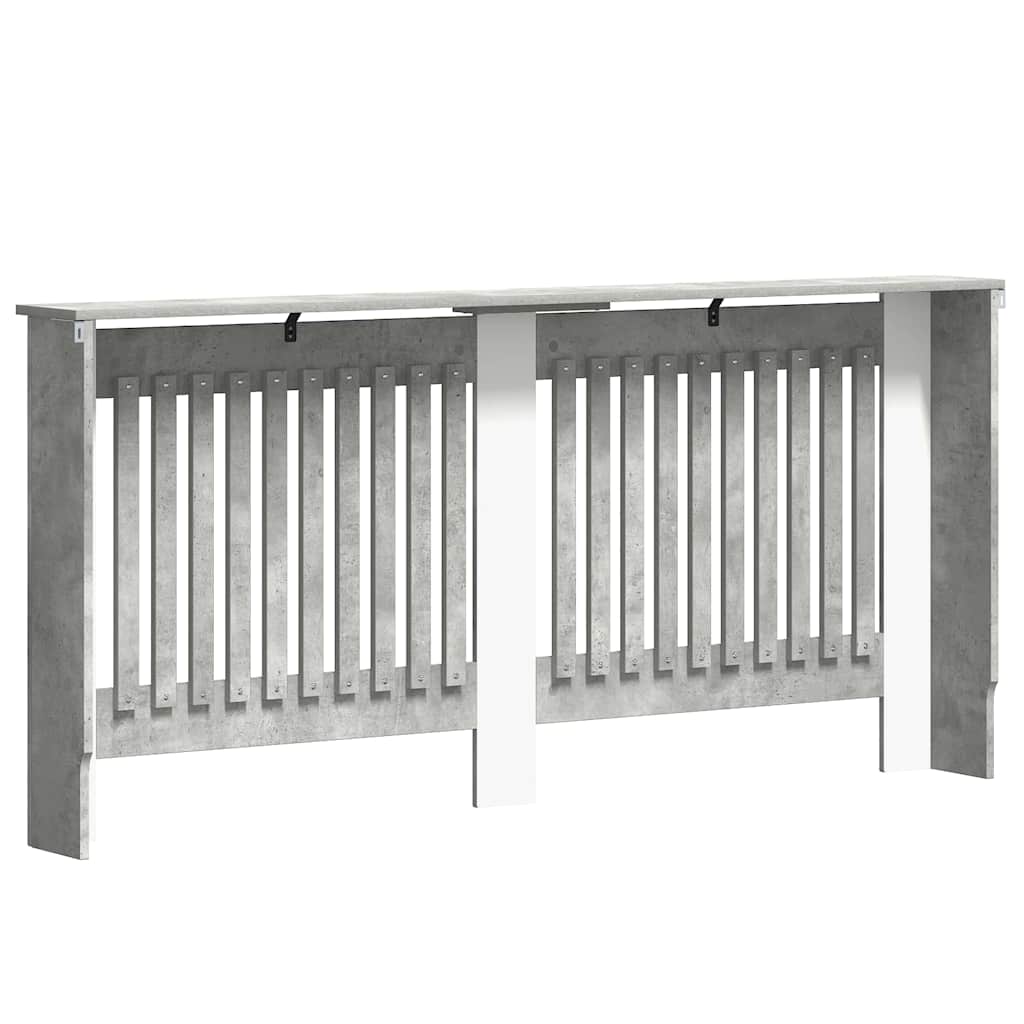 vidaXL Radiator Cover Concrete Grey 172 x 19 x 81.5 cm Engineered Wood 6