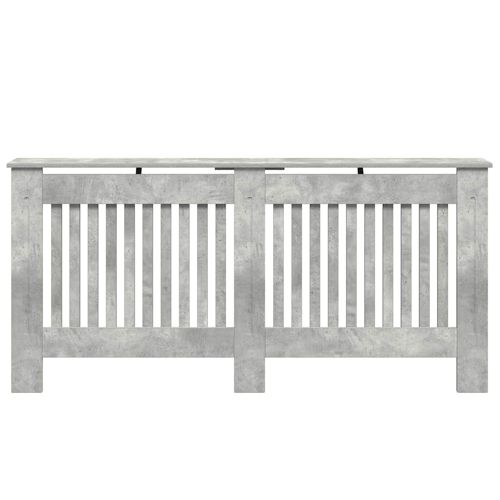 vidaXL Radiator Cover Concrete Grey 172 x 19 x 81.5 cm Engineered Wood 4