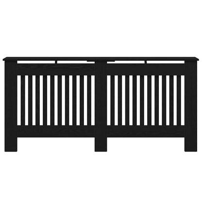 vidaXL Radiator Cover Black Oak 172 x 19 x 81.5 cm Engineered Wood 4