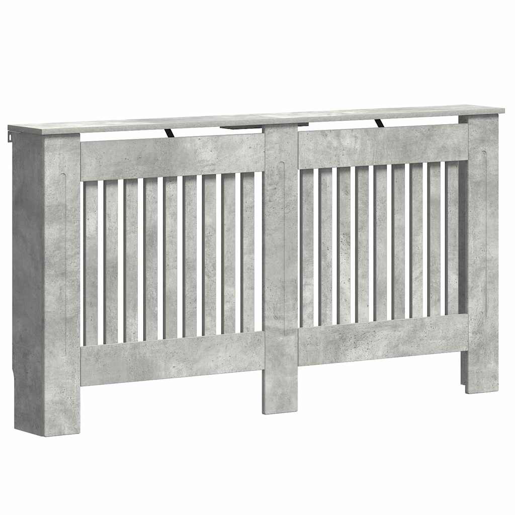 vidaXL Radiator Cover Concrete Grey 152 x 19 x 81.5 cm Engineered Wood 2