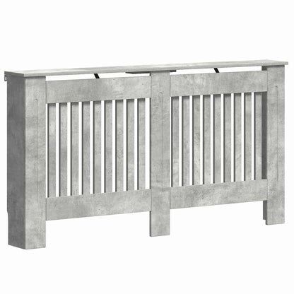vidaXL Radiator Cover Concrete Grey 152 x 19 x 81.5 cm Engineered Wood 2