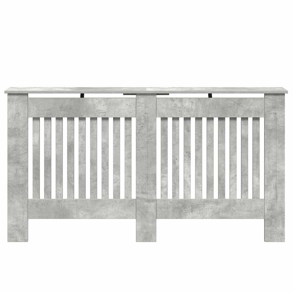 vidaXL Radiator Cover Concrete Grey 152 x 19 x 81.5 cm Engineered Wood 4