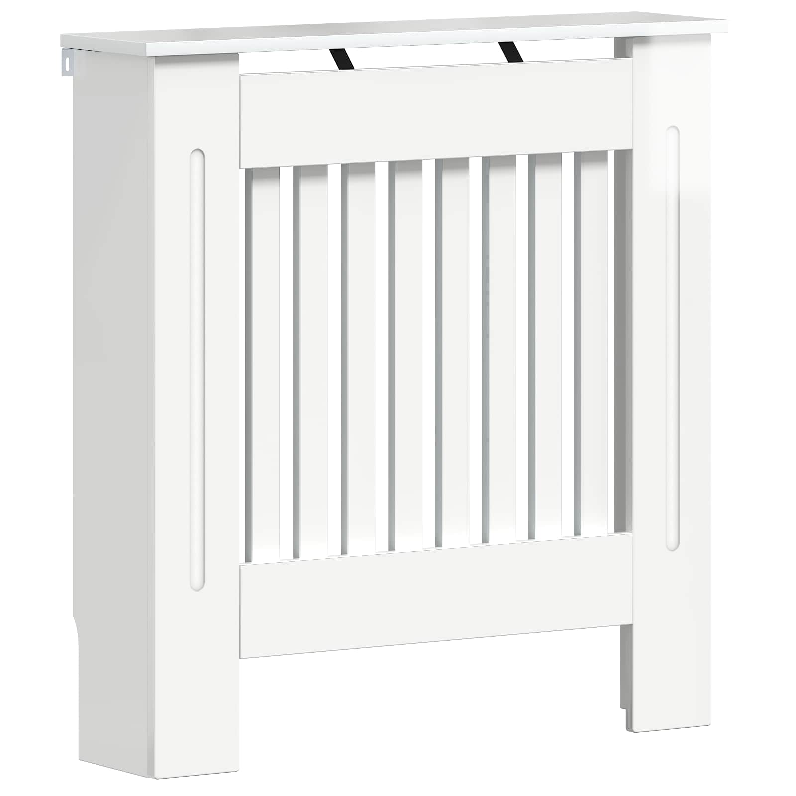 vidaXL Radiator Cover High Gloss White 78 x 19 x 81.5 cm 2