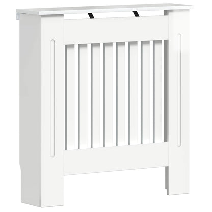 vidaXL Radiator Cover High Gloss White 78 x 19 x 81.5 cm 2