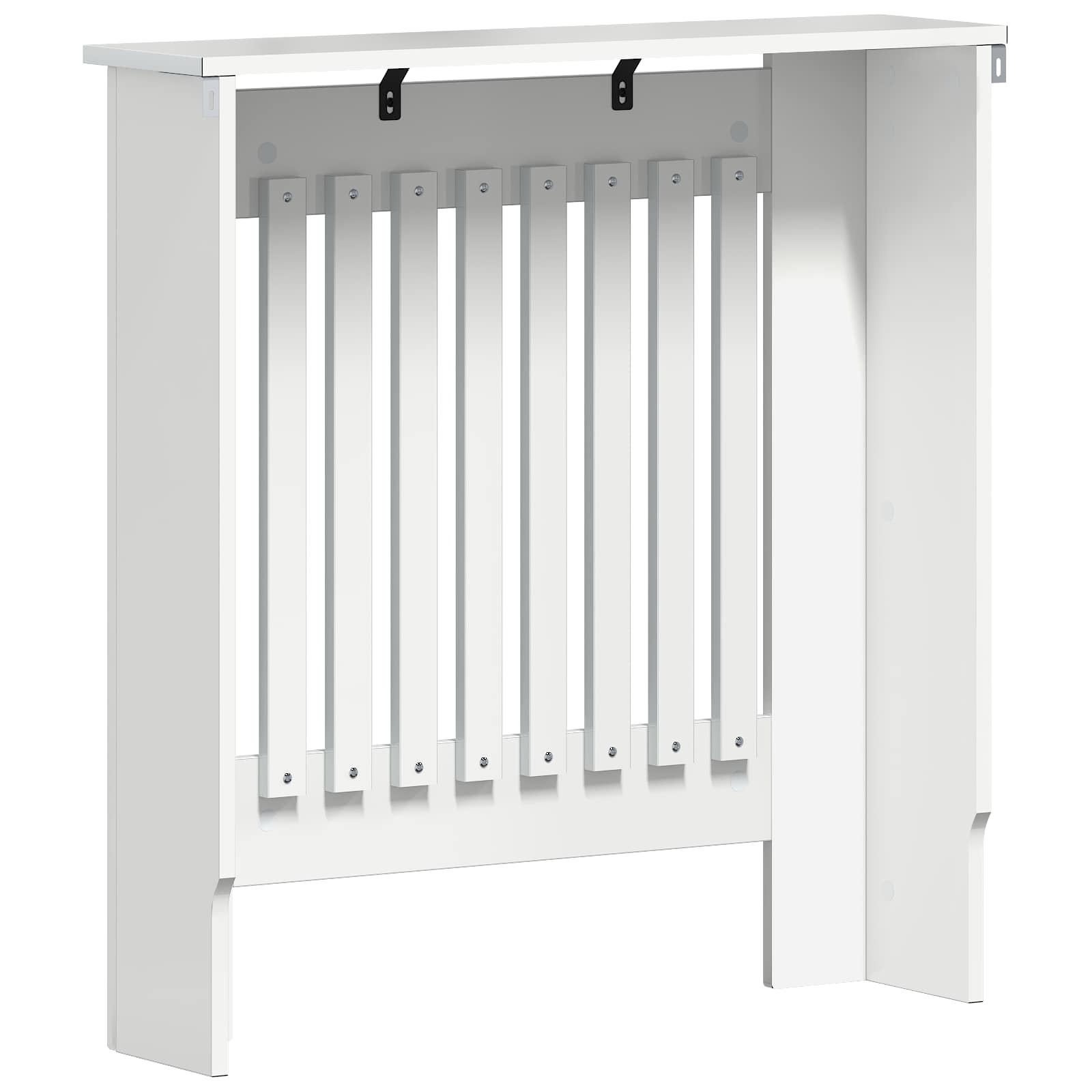 vidaXL Radiator Cover High Gloss White 78 x 19 x 81.5 cm 6