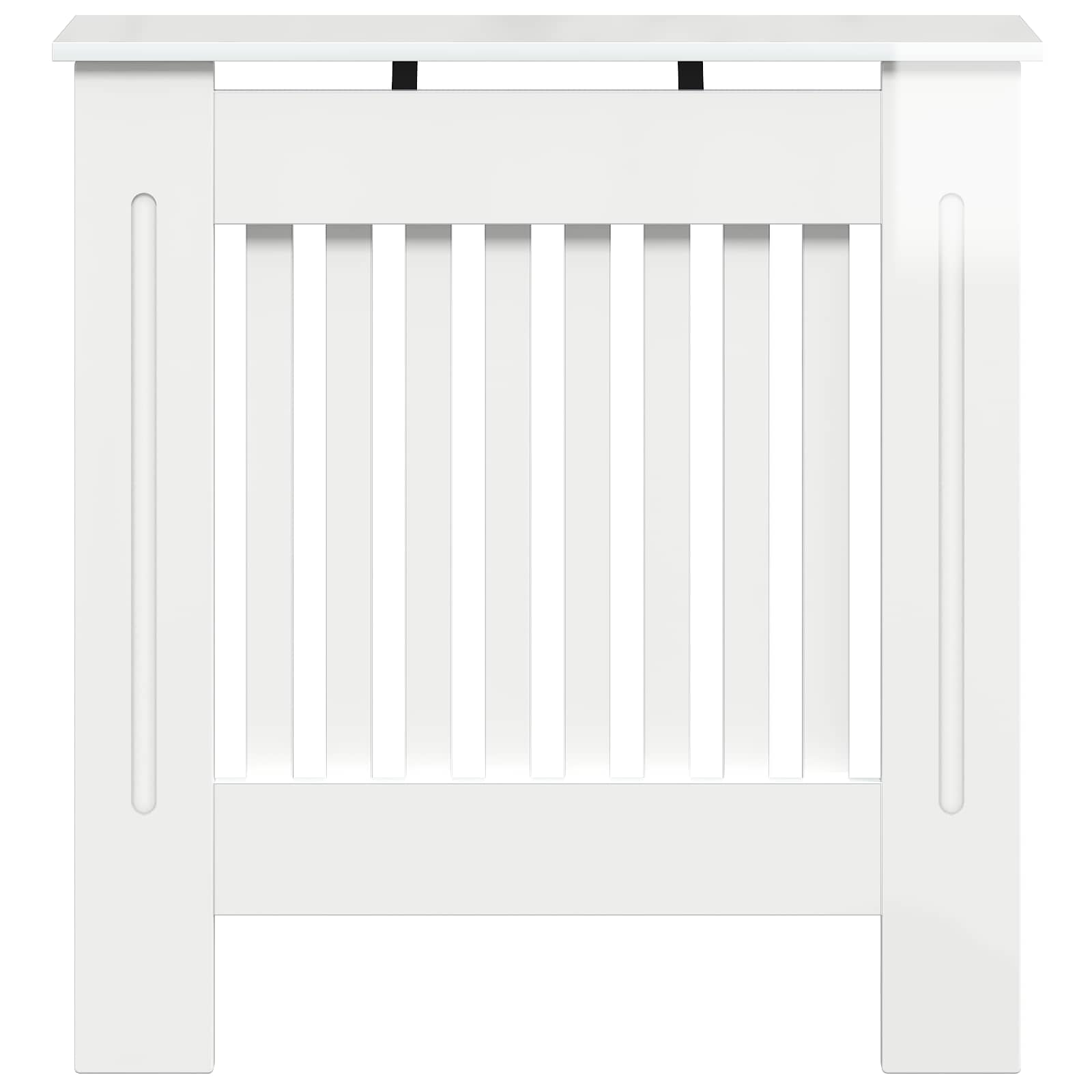 vidaXL Radiator Cover High Gloss White 78 x 19 x 81.5 cm 4