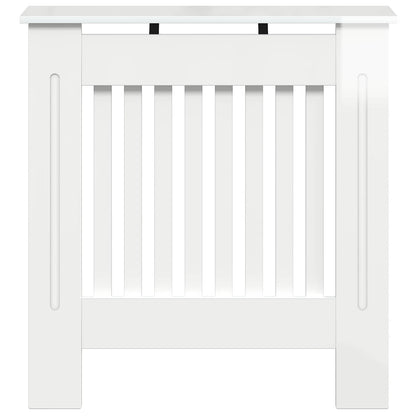 vidaXL Radiator Cover High Gloss White 78 x 19 x 81.5 cm 4