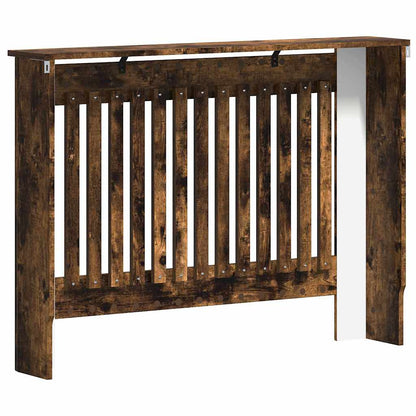 vidaXL Radiator Cover Smoked Oak 112 x 19 x 81.5 cm Engineered Wood 6