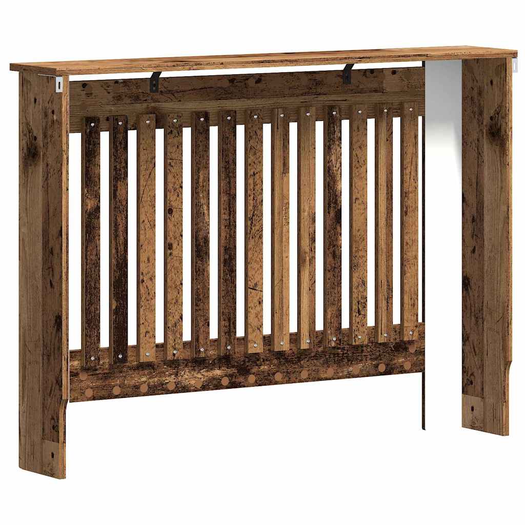 vidaXL Radiator Cover Old Wood 112 x 19 x 81.5 cm Engineered Wood 6